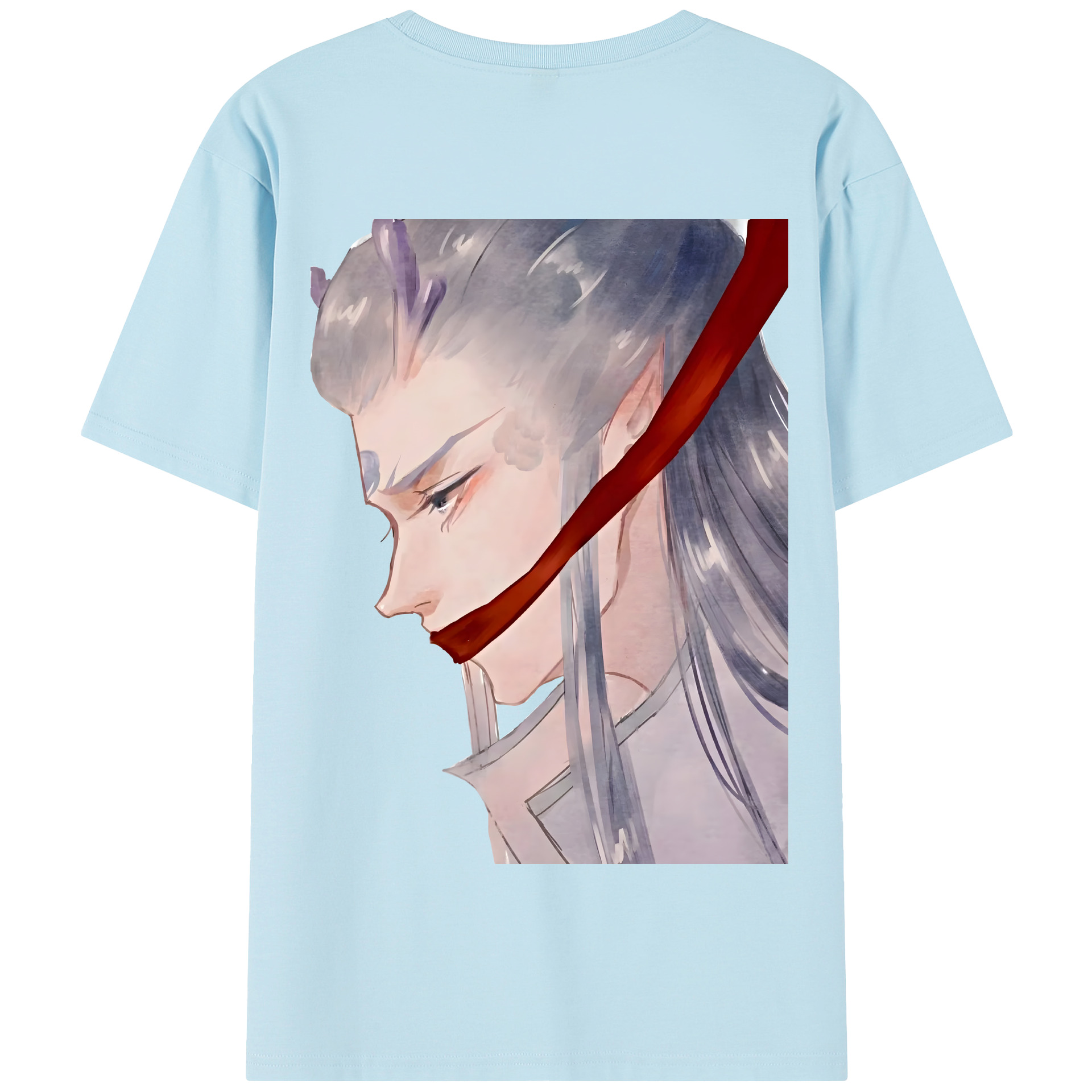 （画像用） Ne Zha 2 ナタ 魔童の大暴れ 綿100％半袖Tシャツ（背面プリント）